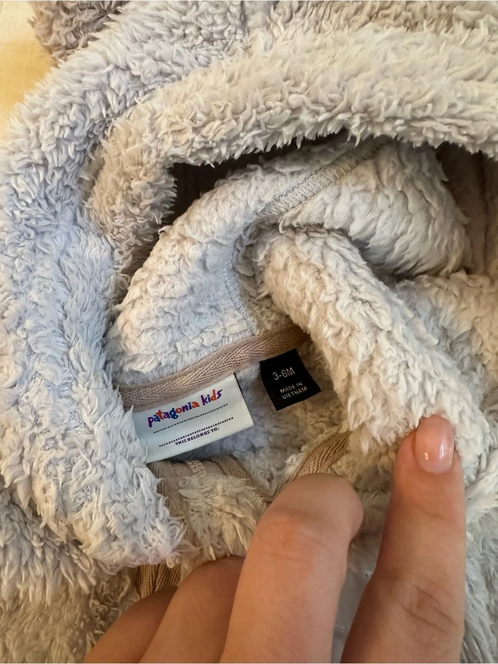 Patagonia furry friends baby bunting